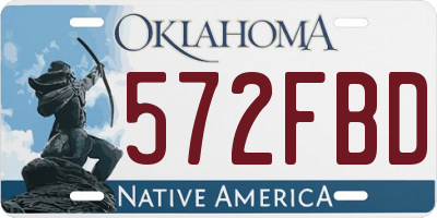 OK license plate 572FBD