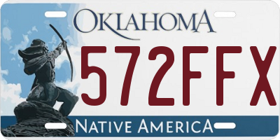 OK license plate 572FFX