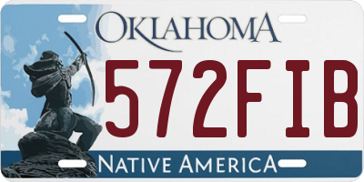 OK license plate 572FIB