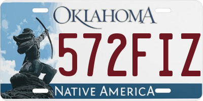 OK license plate 572FIZ