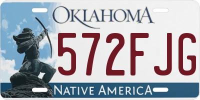 OK license plate 572FJG