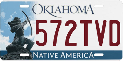 OK license plate 572TVD