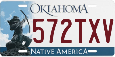OK license plate 572TXV