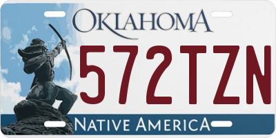 OK license plate 572TZN