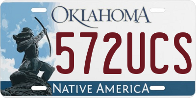 OK license plate 572UCS