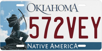 OK license plate 572VEY