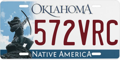 OK license plate 572VRC