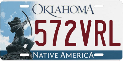 OK license plate 572VRL