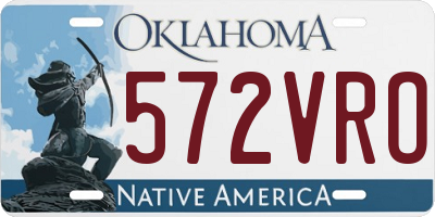 OK license plate 572VRO