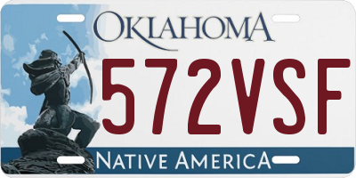 OK license plate 572VSF