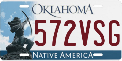 OK license plate 572VSG