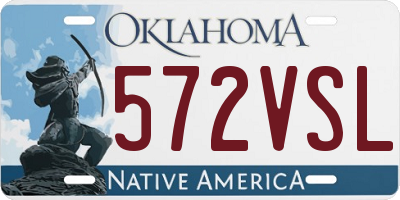 OK license plate 572VSL