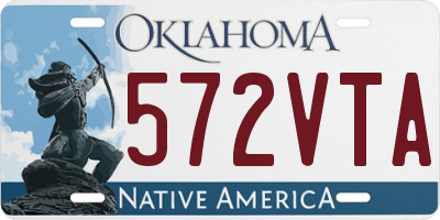 OK license plate 572VTA