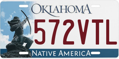 OK license plate 572VTL