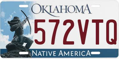 OK license plate 572VTQ