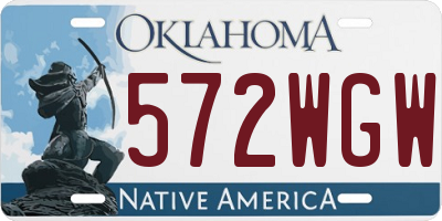 OK license plate 572WGW