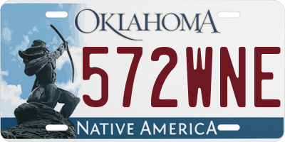 OK license plate 572WNE