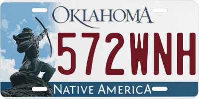 OK license plate 572WNH