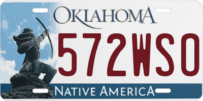 OK license plate 572WSO