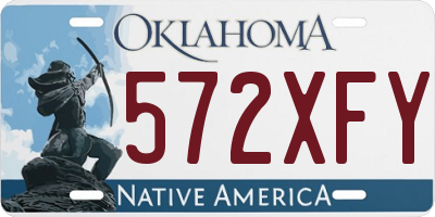 OK license plate 572XFY