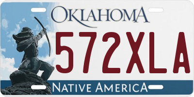 OK license plate 572XLA