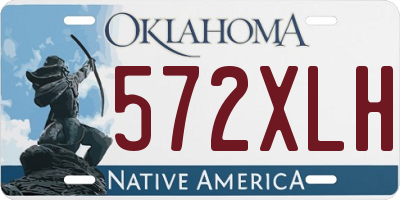 OK license plate 572XLH
