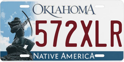 OK license plate 572XLR