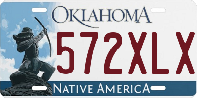 OK license plate 572XLX
