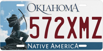 OK license plate 572XMZ