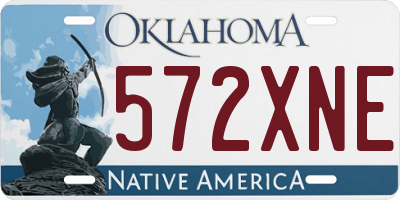 OK license plate 572XNE