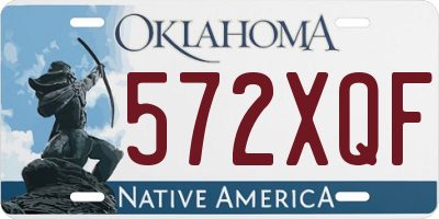 OK license plate 572XQF