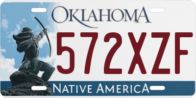OK license plate 572XZF