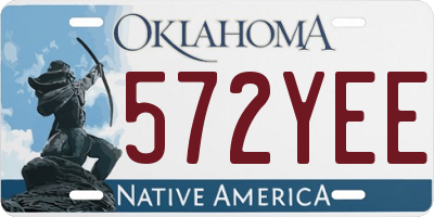OK license plate 572YEE