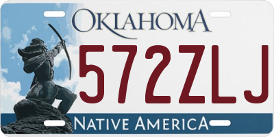 OK license plate 572ZLJ