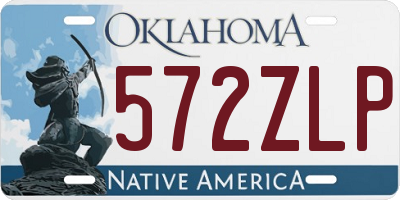OK license plate 572ZLP