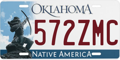 OK license plate 572ZMC