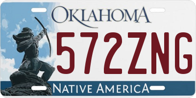 OK license plate 572ZNG