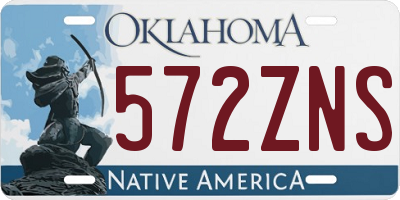 OK license plate 572ZNS