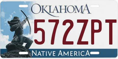OK license plate 572ZPT