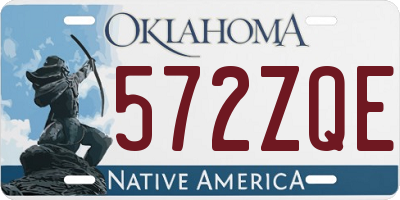 OK license plate 572ZQE