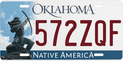 OK license plate 572ZQF