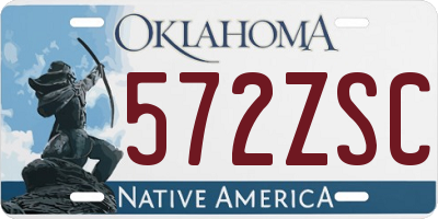 OK license plate 572ZSC