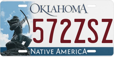 OK license plate 572ZSZ