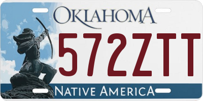 OK license plate 572ZTT