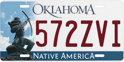 OK license plate 572ZVI