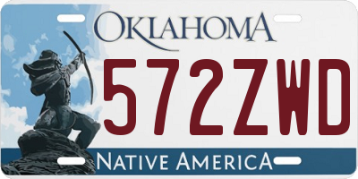 OK license plate 572ZWD