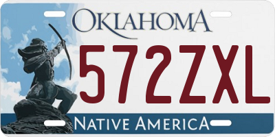OK license plate 572ZXL
