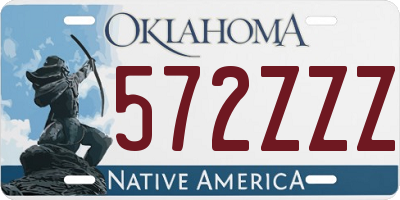 OK license plate 572ZZZ