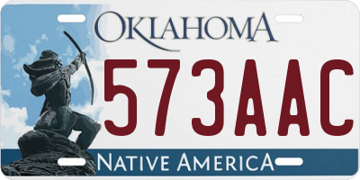 OK license plate 573AAC