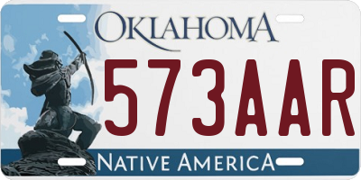 OK license plate 573AAR